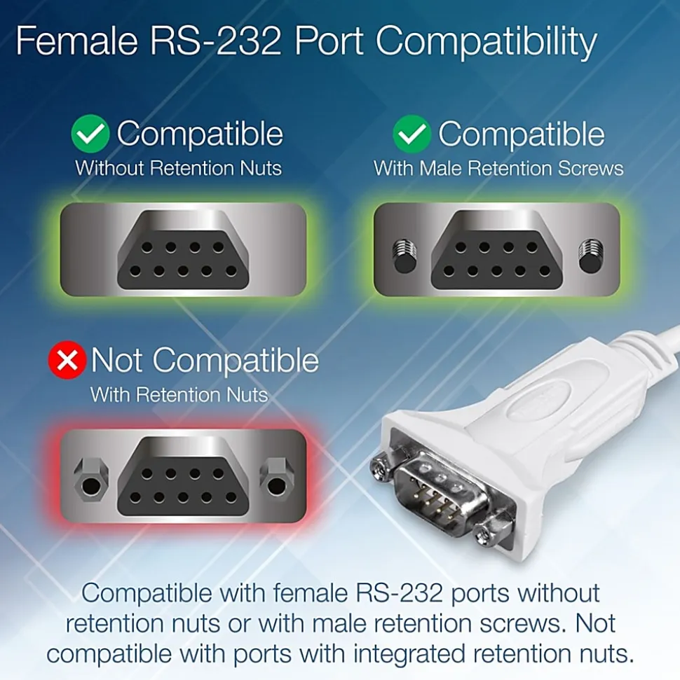 TRENDnet USB to Serial 9-Pin Converter Cable, TU-S9, USB to RS232 Serial Adapter