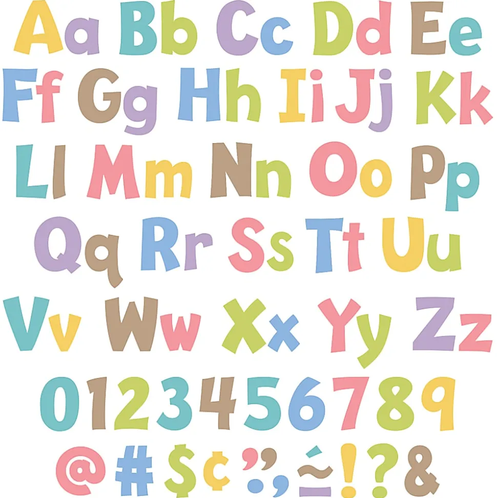 Trend 4" Playful Combo Ready Letters, Summer Morning, 216 Letters Per Pack, Set Of 2 Packs