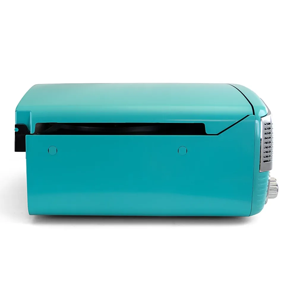 Trexonic Retro Wireless Bluetooth® Record/CD Turntable, Turquoise
