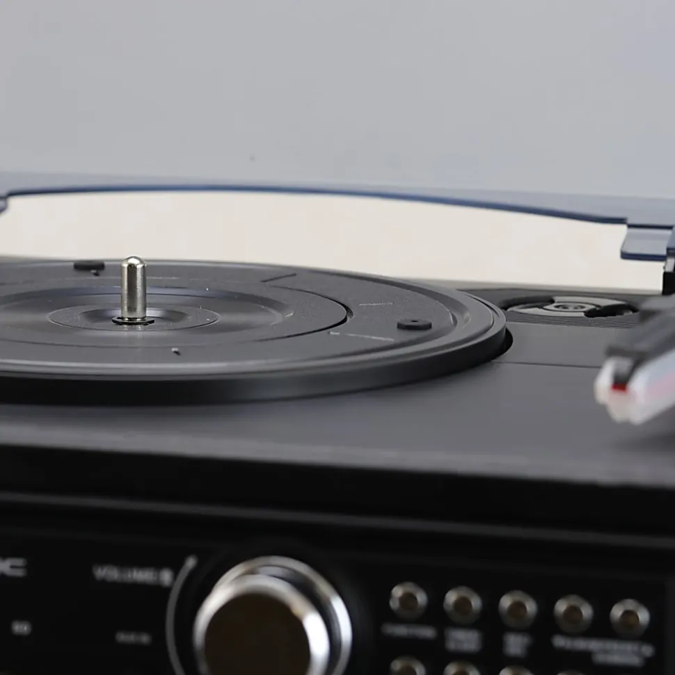 Trexonic 3-Speed Vinyl Turntable Home Stereo System, Black