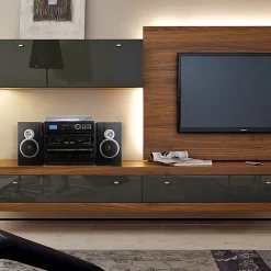 Trexonic 3-Speed Vinyl Turntable Home Stereo System, Black