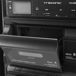 Trexonic 3-Speed Vinyl Turntable Home Stereo System, Black