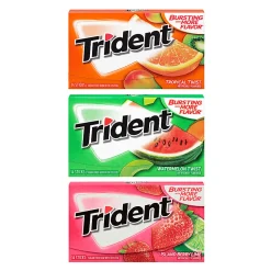 Trident Sugar-Free Gum, Fruit, 14 Pieces Per Pack, Case Of 20 Packs