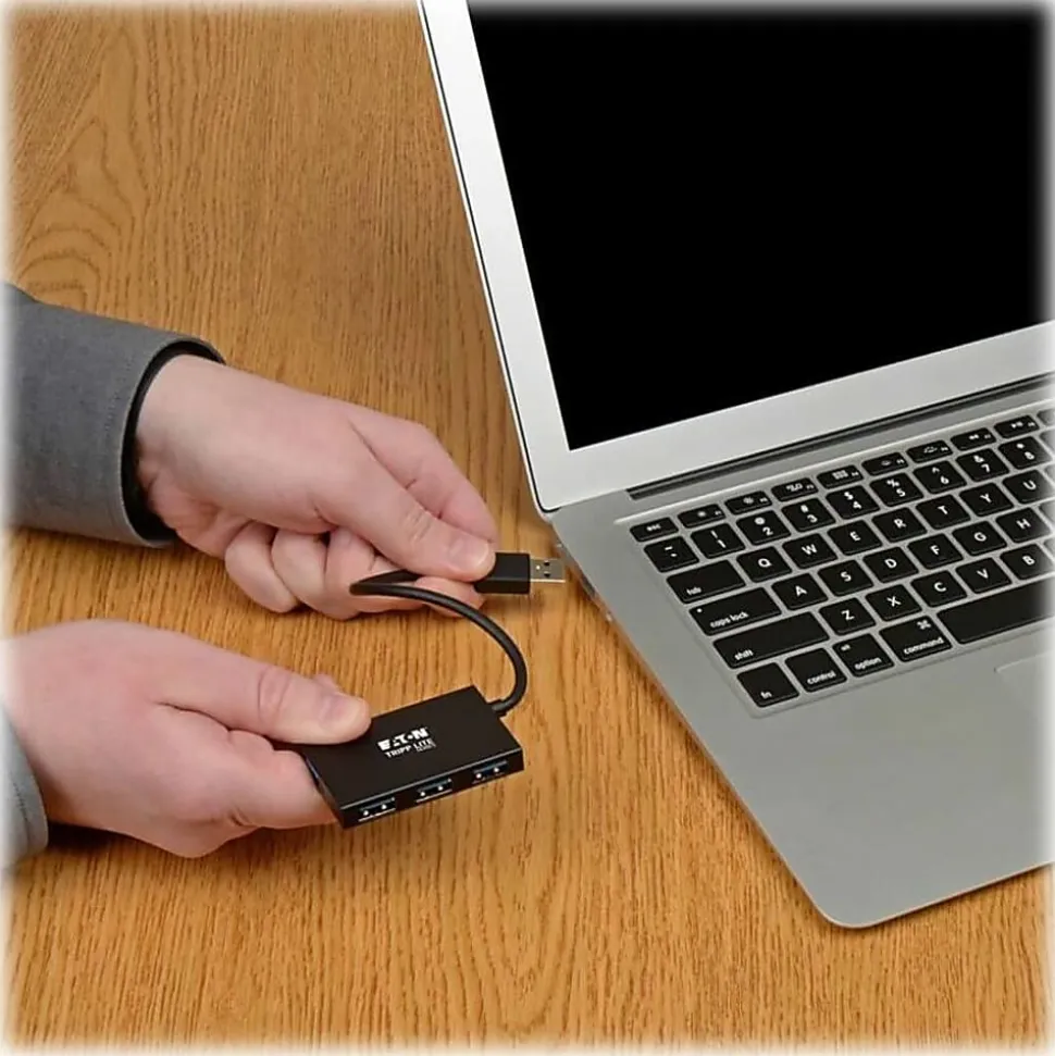 Tripp Lite by Eaton 4-Port Slim Portable USB-A Hub - USB 3.x (5Gbps) Aluminum Housing - USB - External - 4 USB Port(s) - 4 USB 3.0 Port(s) - PC