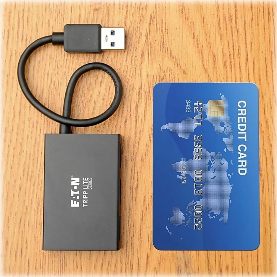 Tripp Lite by Eaton 4-Port Slim Portable USB-A Hub - USB 3.x (5Gbps) Aluminum Housing - USB - External - 4 USB Port(s) - 4 USB 3.0 Port(s) - PC