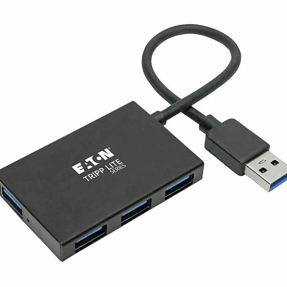 Tripp Lite by Eaton 4-Port Slim Portable USB-A Hub - USB 3.x (5Gbps) Aluminum Housing - USB - External - 4 USB Port(s) - 4 USB 3.0 Port(s) - PC