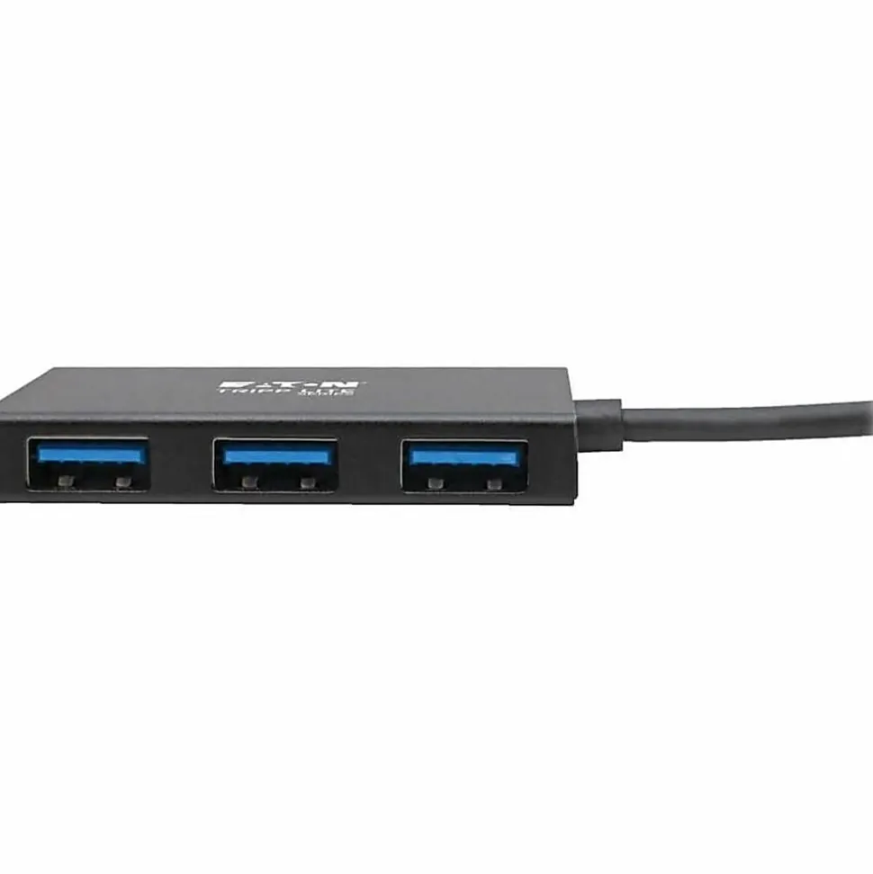 Tripp Lite by Eaton 4-Port Slim Portable USB-A Hub - USB 3.x (5Gbps) Aluminum Housing - USB - External - 4 USB Port(s) - 4 USB 3.0 Port(s) - PC