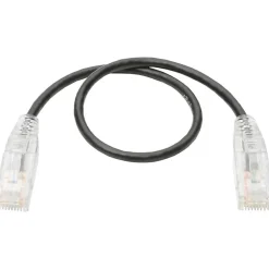 Tripp Lite Cat6 UTP Patch Cable (RJ45) - M/M, Gigabit, Snagless, Molded, Slim, Black, 1 ft. - 1 ft Category 6 Network Cable - N201S01BK