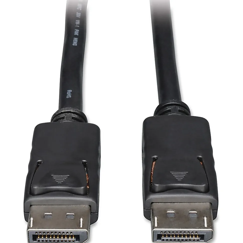 Tripp Lite Display Port Monitor Cable With Latches, 6’, Black, P580-006