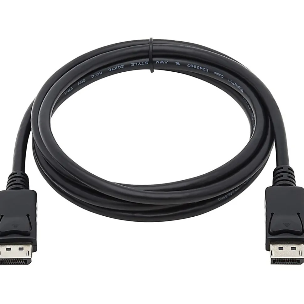 Tripp Lite Display Port Monitor Cable With Latches, 6’, Black, P580-006