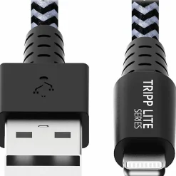 Tripp Lite Heavy Duty Lightning to USB Sync/Charge Cable Apple iPhone iPad 10ft - First End: 1x Type A Male USB - M100010HD