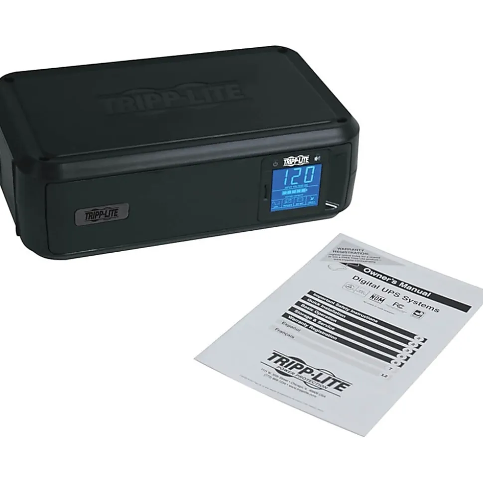 Tripp Lite Omni Smart OMNI650LCD 8-Outlet Uninterruptible Power Supply, 650VA/350 Watts