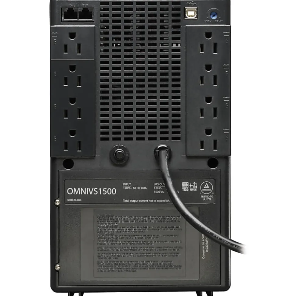 Tripp Lite OMNIVS1500 1500VA UPS Omni VS Tower Line-Interactive, 8 Outlets