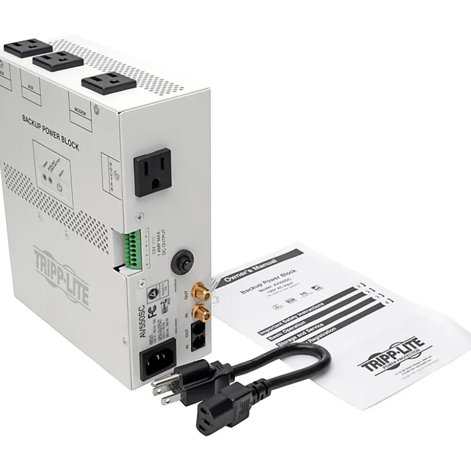 Tripp Lite UPS 550VA A/V Backup Power Block for Structured Wiring Closets, AV550SC