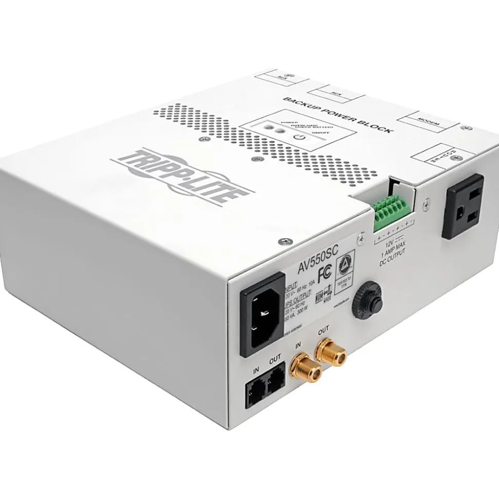 Tripp Lite UPS 550VA A/V Backup Power Block for Structured Wiring Closets, AV550SC