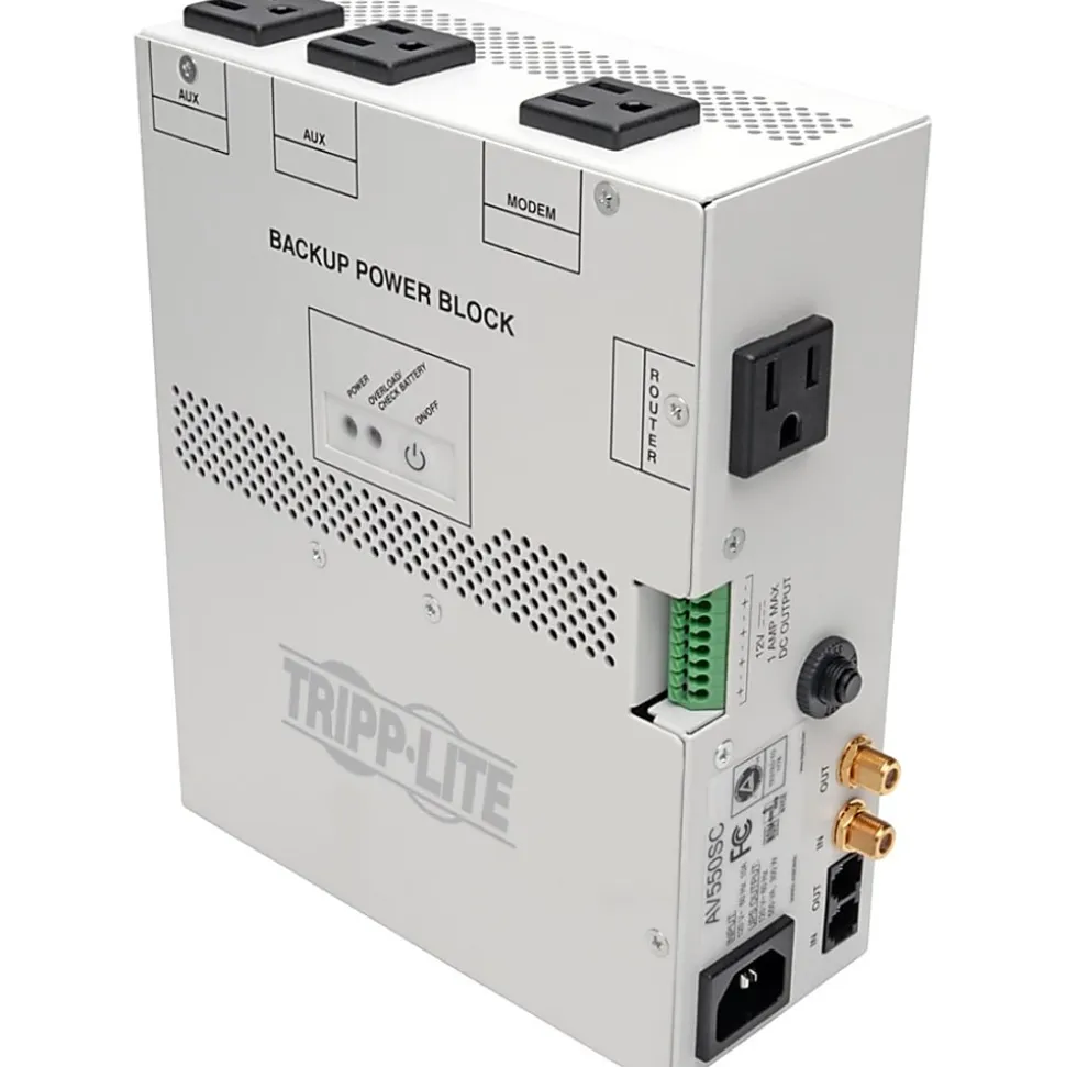 Tripp Lite UPS 550VA A/V Backup Power Block for Structured Wiring Closets, AV550SC