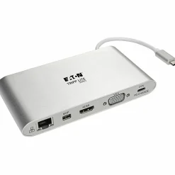 Tripp Lite USB-C Docking Station w/ USB-A , HDMI, VGA, mDP, Gbe, Memory Cards 3.5mm, USB C PD Charging 4K @ 30Hz -  - U442DOCK1