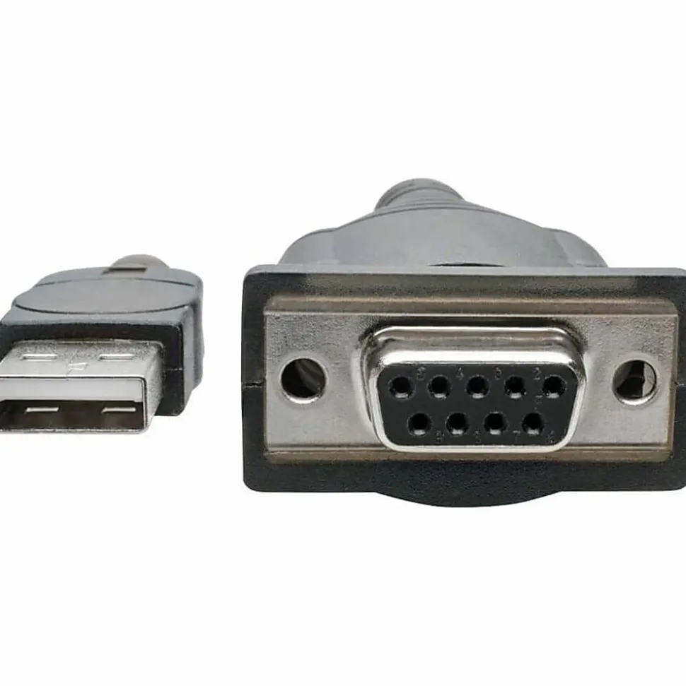 Tripp Lite USB to Null Modem Serial FTDI Adapter Cable with COM Retention (USB-A to DB9 M/F) 18-in. (45.72 cm)