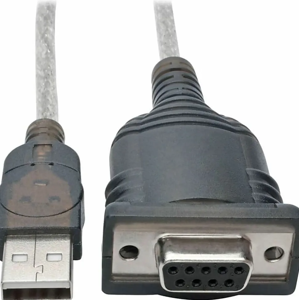Tripp Lite USB to Null Modem Serial FTDI Adapter Cable with COM Retention (USB-A to DB9 M/F) 18-in. (45.72 cm)