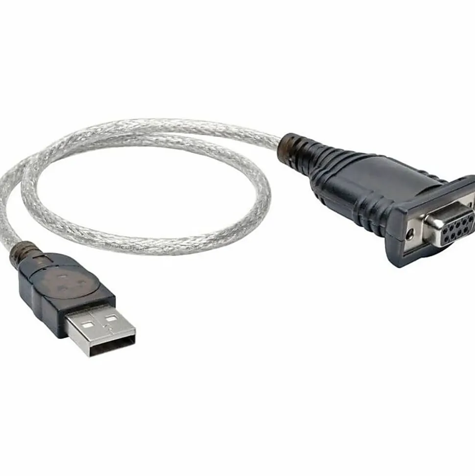 Tripp Lite USB to Null Modem Serial FTDI Adapter Cable with COM Retention (USB-A to DB9 M/F) 18-in. (45.72 cm)