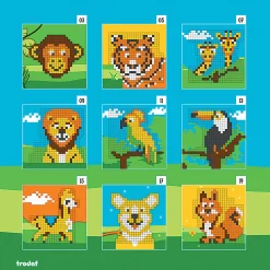 Trodat Pixel Stamp Art Coloring Book, Animals, Total Qty 1