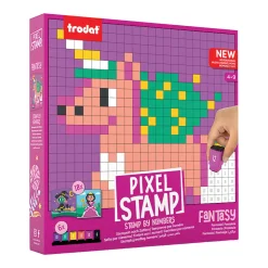 Trodat Pixel Stamp Art Coloring Book, Fantasy, Total Qty 1