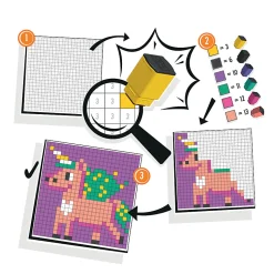 Trodat Pixel Stamp Art Coloring Book, Fantasy, Total Qty 1