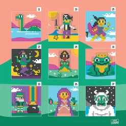 Trodat Pixel Stamp Art Coloring Book, Fantasy, Total Qty 1