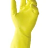 Tronex Extra-Strength Flock-Lined Latex Multipurpose Gloves, Small, Yellow, Pack Of 24 Gloves