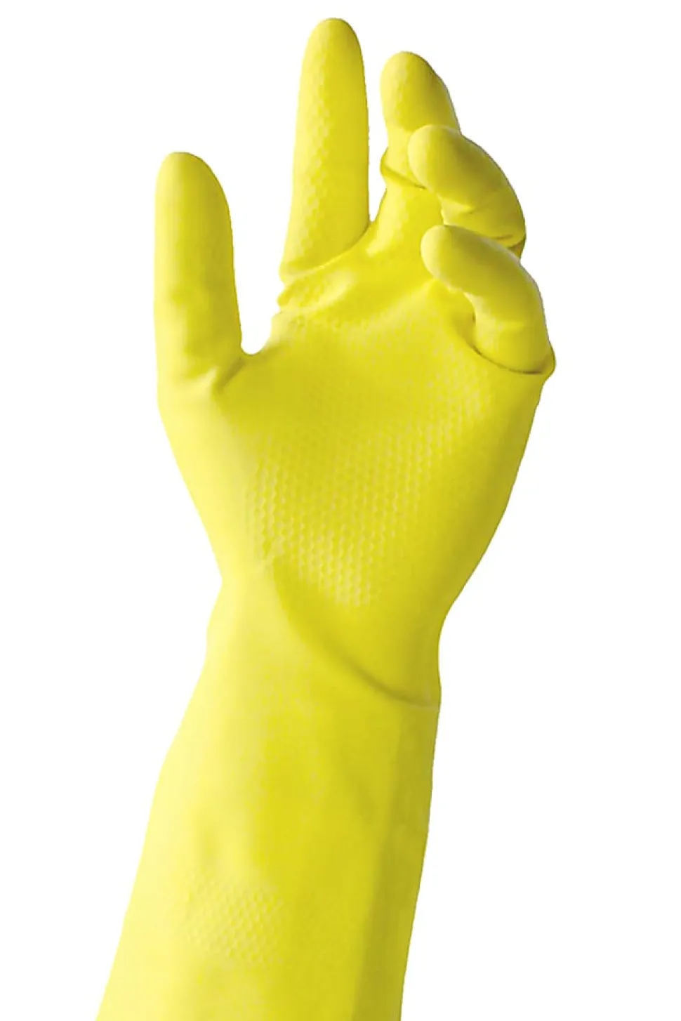 Tronex Extra-Strength Flock-Lined Latex Multipurpose Gloves, Small, Yellow, Pack Of 24 Gloves