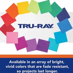 Tru-Ray Construction Paper, Heavyweight, 12" x 18", Lively Lemon, 50 Sheets Per Pack, Set Of 3 Packs