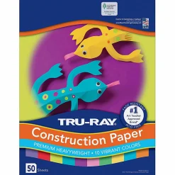 Tru-Ray® Construction Paper, 50% Recycled, Assorted Colors, 12