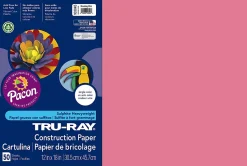 Tru-Ray® Construction Paper, 50% Recycled, 12" x 18", Shocking Pink, Pack Of 50