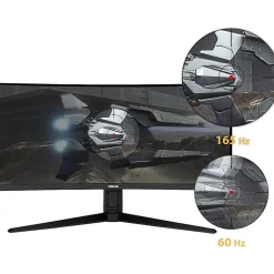 TUF VG34VQL1B 34" WQHD Curved Screen LED Gaming LCD Monitor - 21:9 - Black - 34" Class - Vertical Alignment (VA) - VG34VQL1B