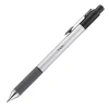 TUL® BP Series Retractable Ballpoint Pens, Medium Point, 1.0 mm, Silver Barrel, Black Ink, Pack Of 4 Pens