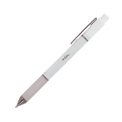 TUL® BP Series Retractable Ballpoint Pens, Bullet Point, 1.0 mm, Pearl White Barrel, Blue Ink, Pack Of 4 Pens