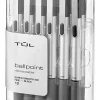 TUL® BP Series Retractable Ballpoint Pens, Fine Point, 0.8 mm, Silver Barrel, Black Ink, Pack Of 12 Pens