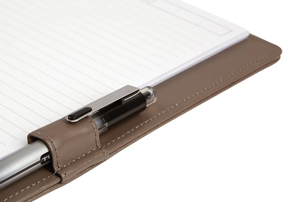 TUL® Custom Note-Taking System Discbound Notebook With Leather Cover, Letter Size, Narrow Ruled, 60 Sheets, Gray