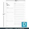 2027 TUL® Discbound Daily Planner Refill Pages, Letter Size, January To December