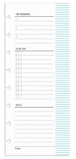TUL® Discbound Daily Schedule Pad, 3-1/2" x 8-1/2", 50 Sheets