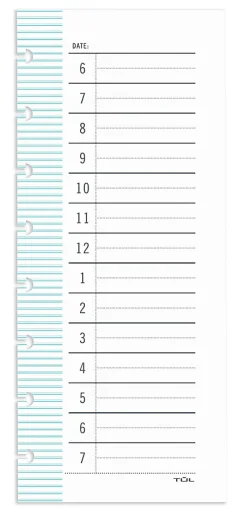 TUL® Discbound Daily Schedule Pad, 3-1/2" x 8-1/2", 50 Sheets