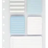 TUL® Discbound Lined Sticky Note Pads, Assorted Colors, 25 Sheets Per Pad, 1 Dashboard of 5 Assorted Pads