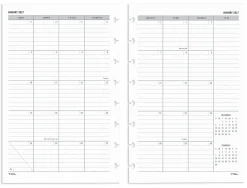 2027 TULĀ® Discbound Monthly Planner Refill Pages Set With 12 Tab Dividers, Junior Size, Gray, January To December, Total Qty 1