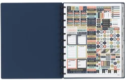 TUL® Discbound Monthly Planner Starter Set, Undated, Letter Size, Soft-Touch Cover, Navy
