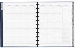 TUL® Discbound Monthly Planner Starter Set, Undated, Letter Size, Soft-Touch Cover, Navy