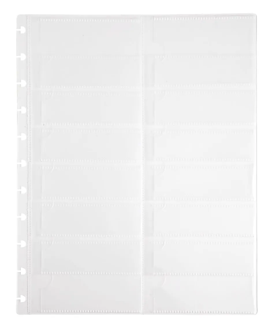 TUL® Discbound Notebook Business Card Pages, Letter Size, Clear, 14 Pockets Per Page, Pack Of 3 Pages