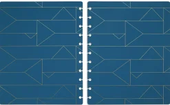 TUL® Discbound Notebook Covers, Letter Size, Blue Geo, Pack of 2 Covers