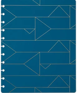 TUL® Discbound Notebook Covers, Letter Size, Blue Geo, Pack of 2 Covers