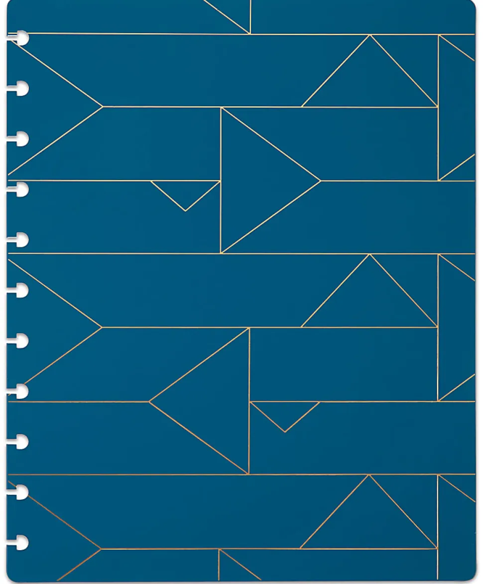 TUL® Discbound Notebook Covers, Letter Size, Blue Geo, Pack of 2 Covers