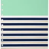 TUL® Discbound Notebook Covers, Letter Size, Mint Stripes, Pack of 2 Covers
